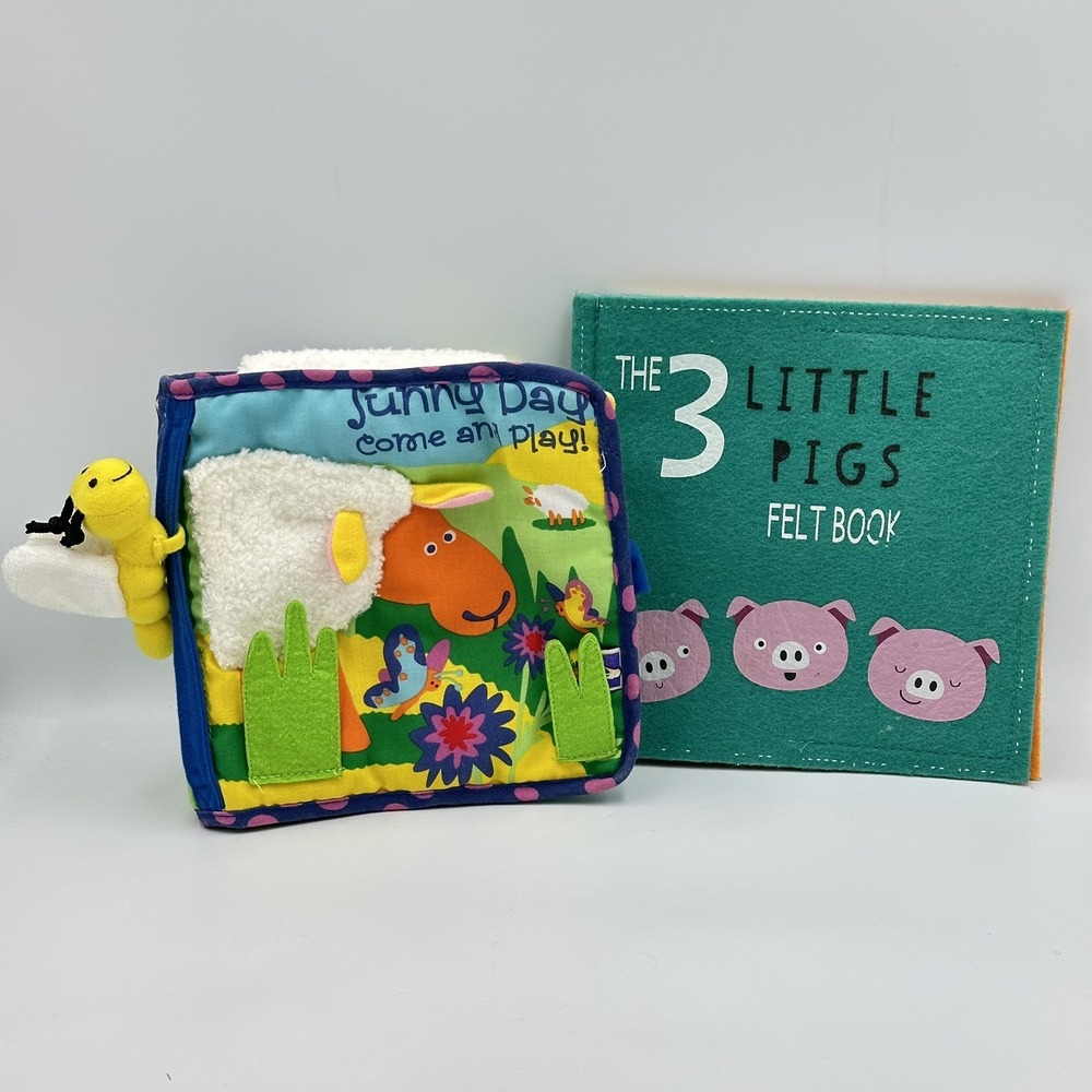 Vintage 2002 Manhattan Toy SUNNY DAY COME AND PLAY Cloth Book Baby Toy Busy Bug